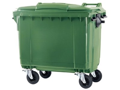 Пластиковый мусорный контейнер 660 л